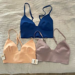 3 Free People Sage Longline Bralettes Size Small